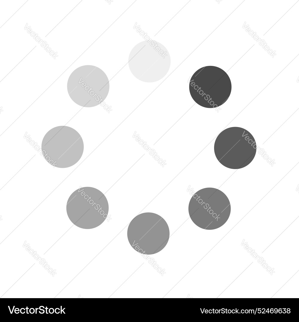Dotted gradient loading update round symbol icon vector image