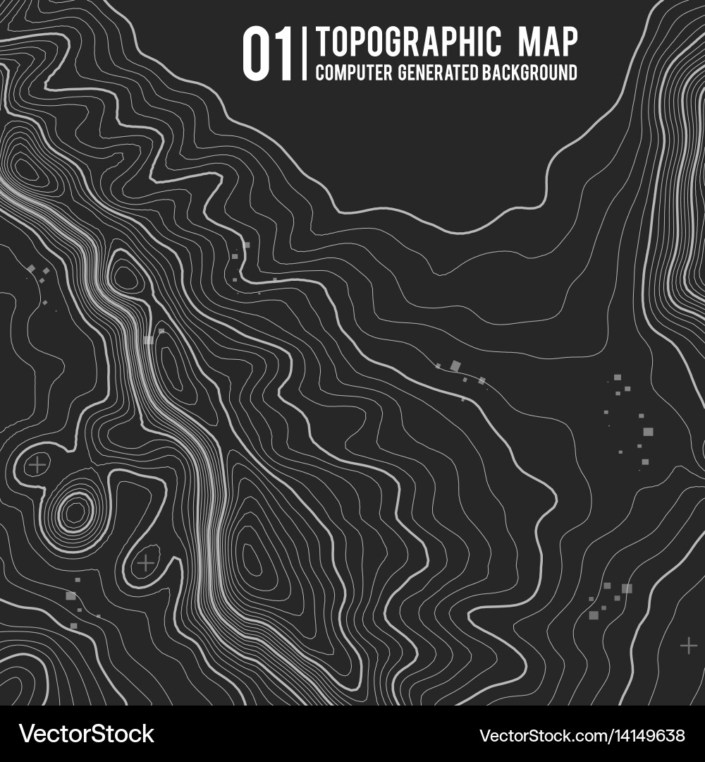 Topographic map background with space for copy vector image