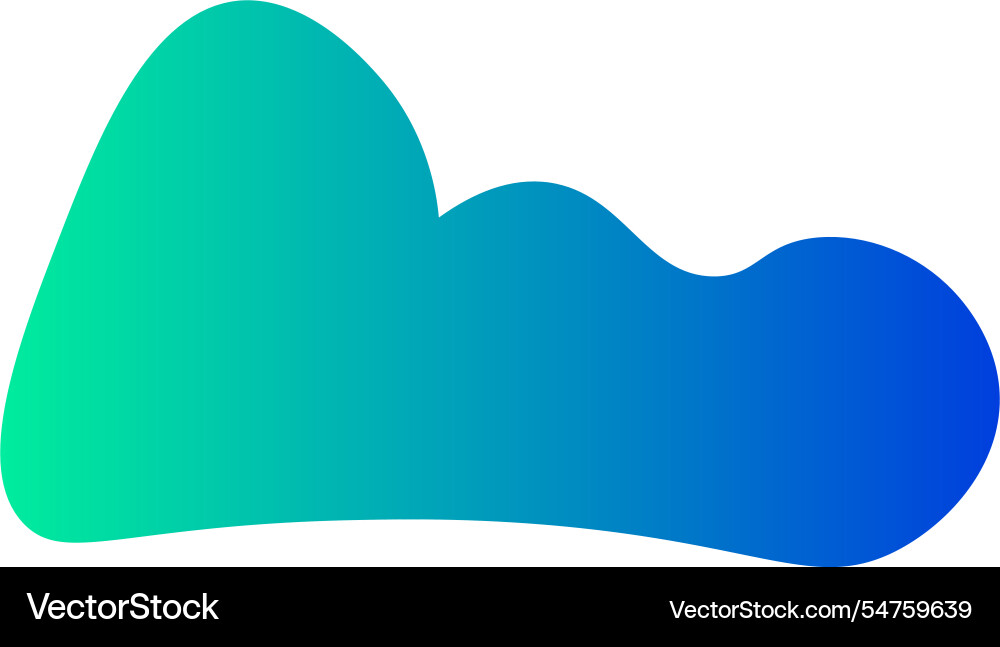 Blue and green gradient blob shape Vector Image