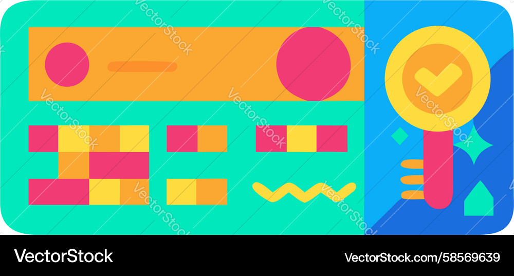 Dashboard UI Component Vector Image