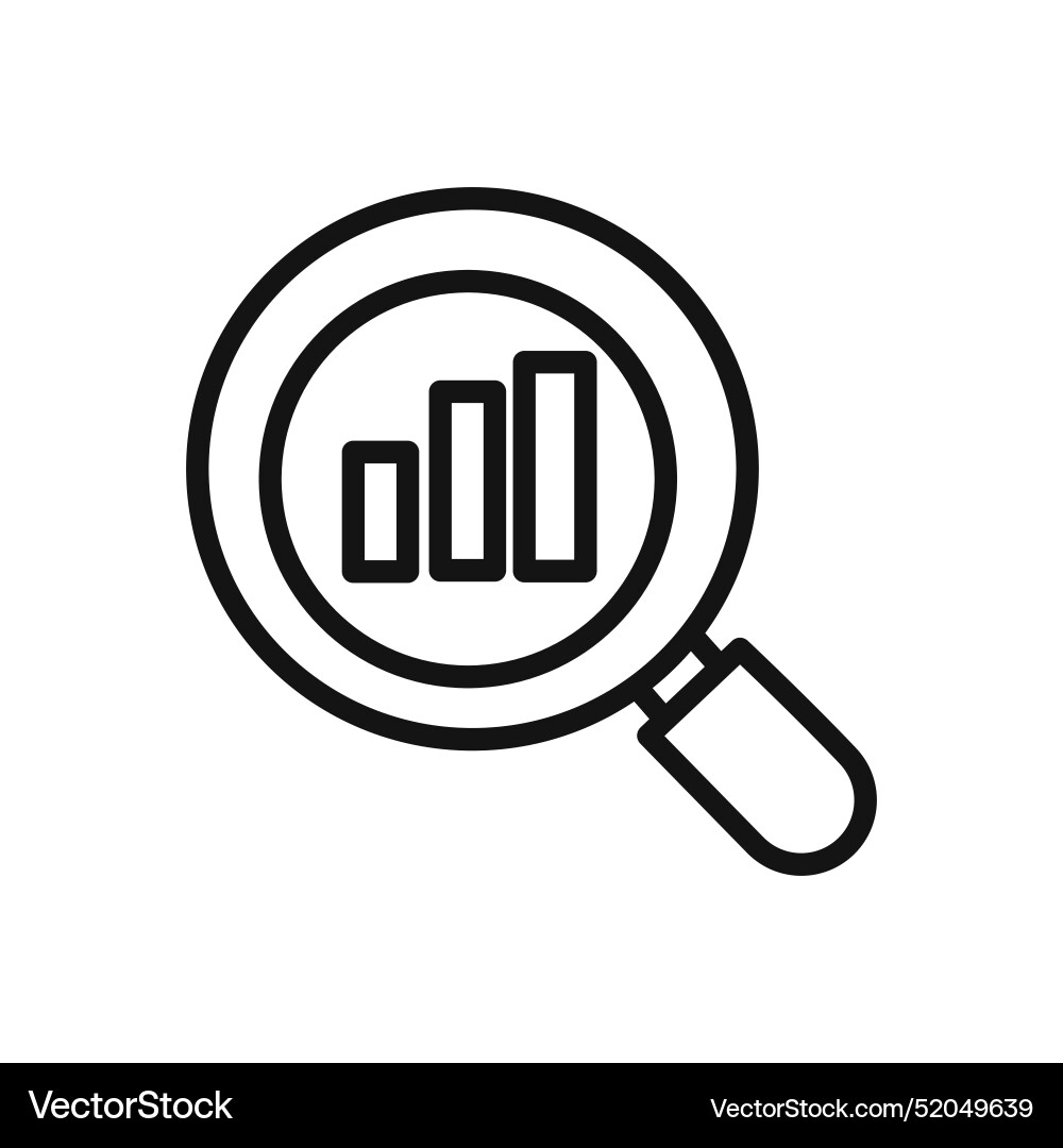 Data analysis icon linear graphics sign Data analysis icon linear graphics sign vector image