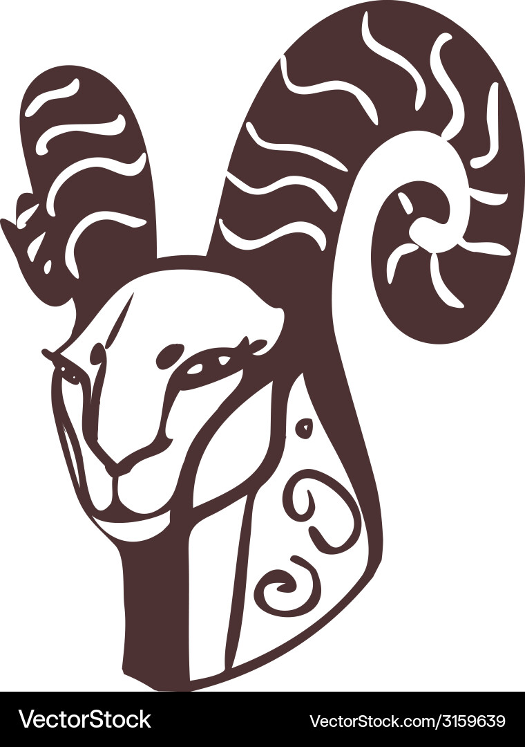 Goat head Vector Image