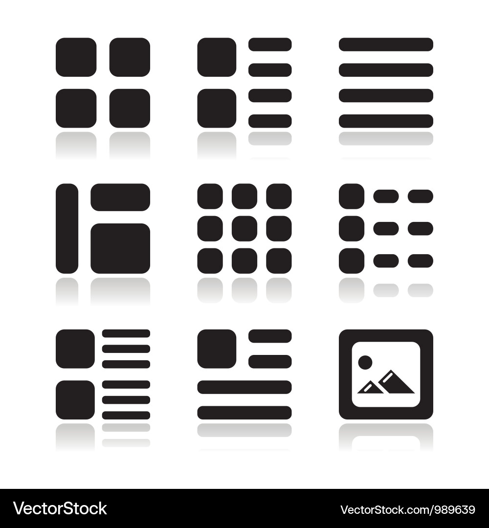 Thumbnail Gallery View Vector Image