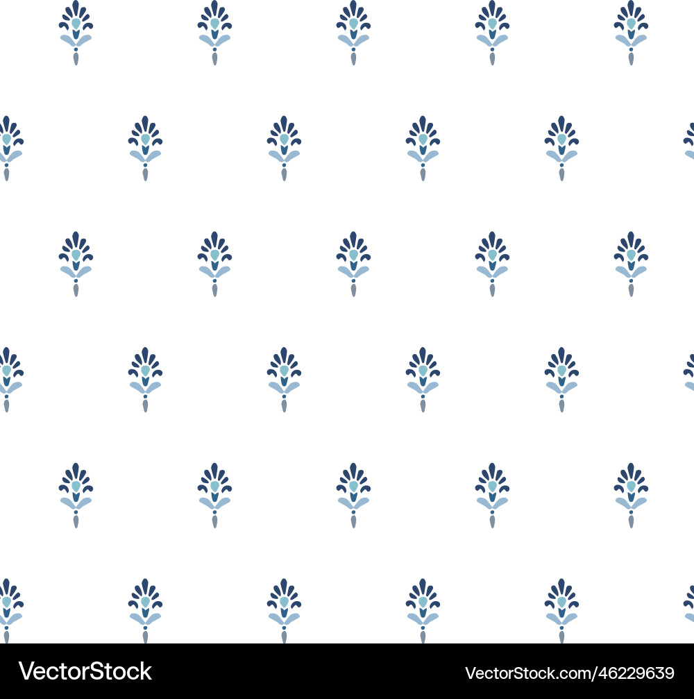 Traditionelles elegantes blaues Blumenmuster nahtlos Traditionelles elegantes blaues Blumenmuster nahtlos vektorbild