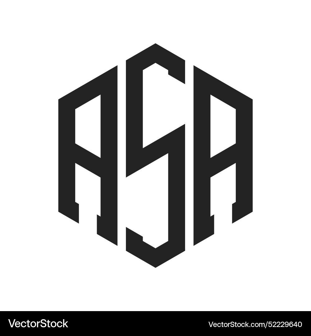 Asa logo design initial letter monogram – Royalty-Free Vector