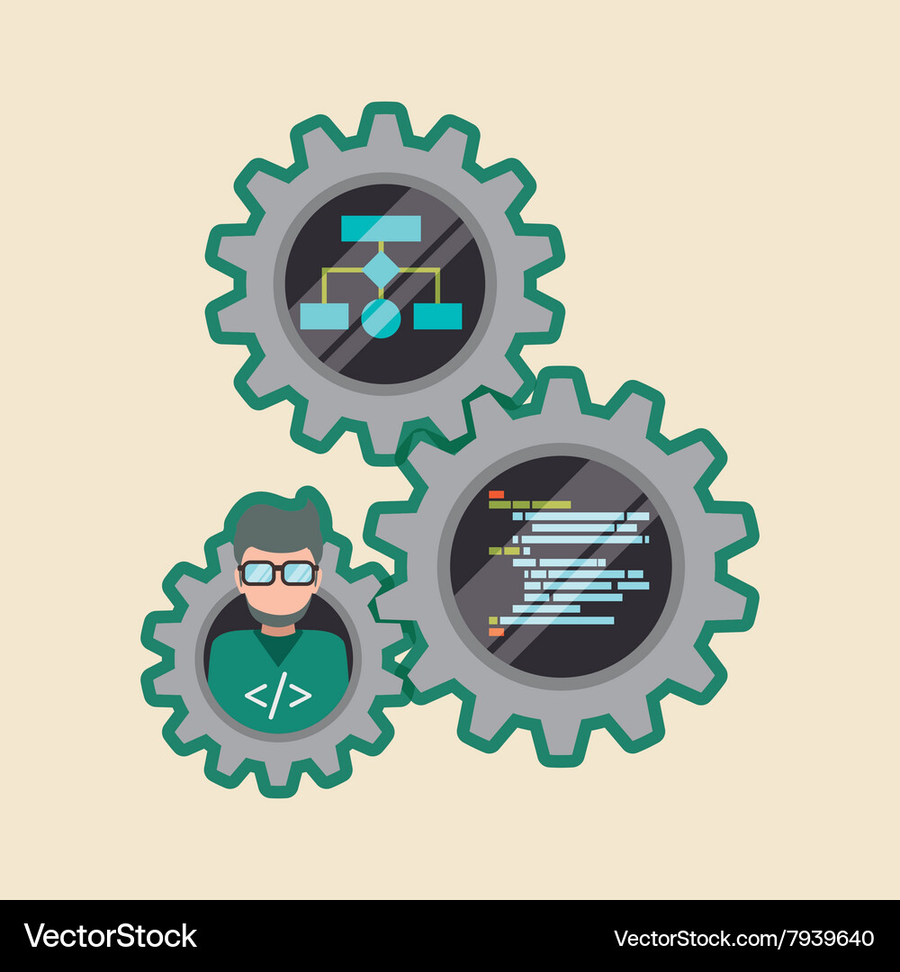 Development and software design Vector Image