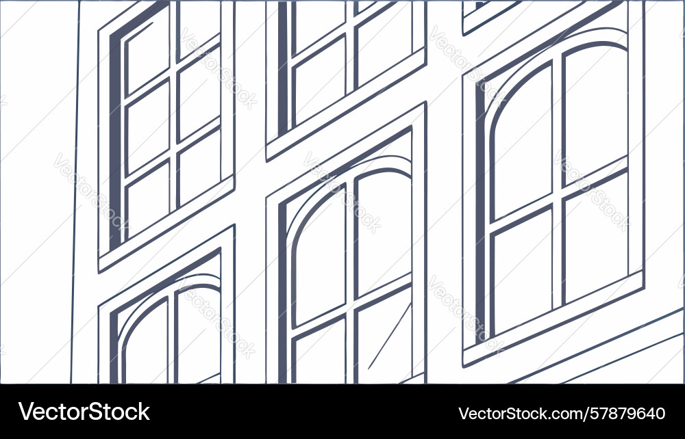 Modern architectural window patterns design Vector Image