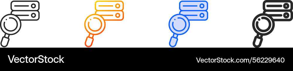 Server iconthin linear gradient blue stroke Server iconthin linear gradient blue stroke vector image