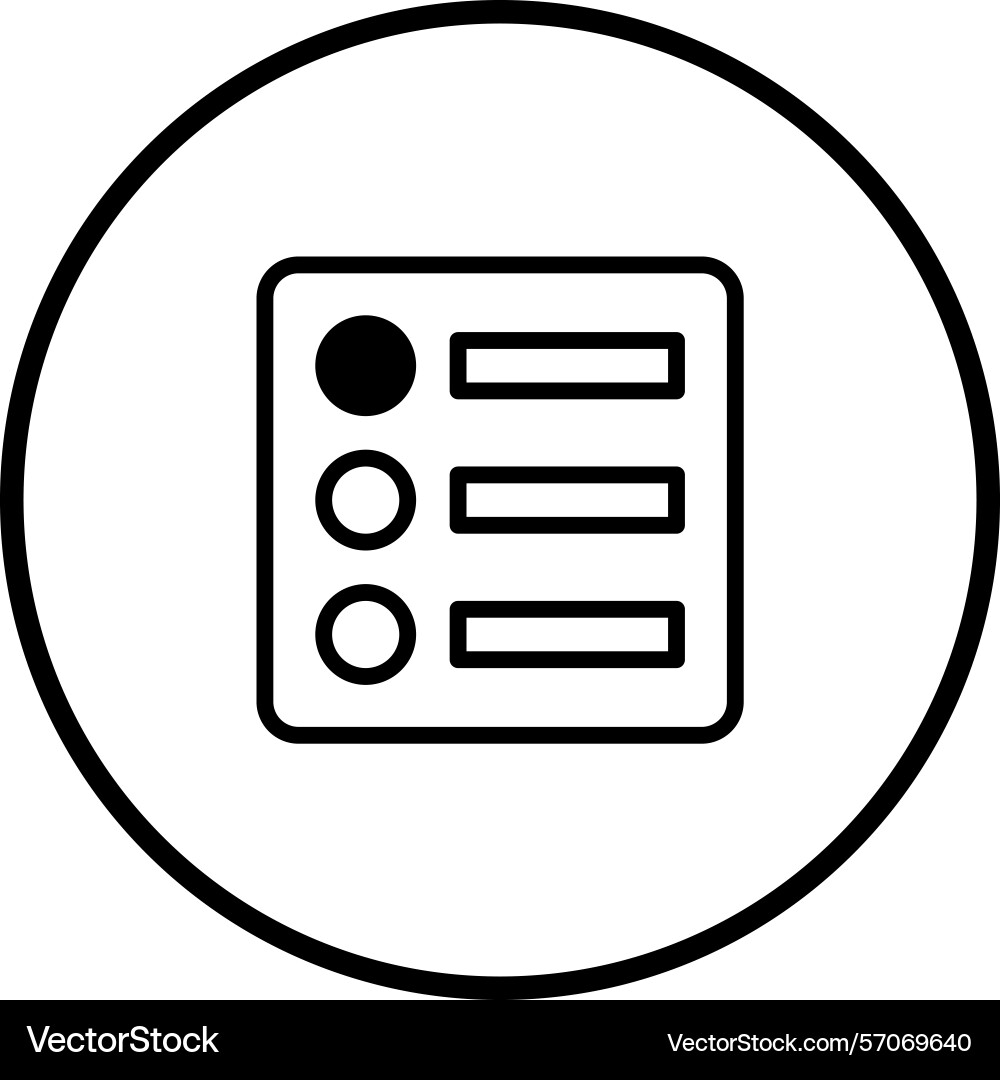 Simple and clean list icon design for interface Simple and clean list icon design for interface vector image
