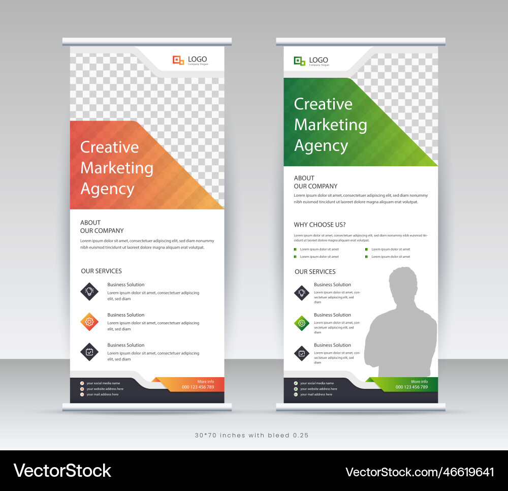 Business Roll Up Stande-Design Business Roll Up Stande-Design vektorbild