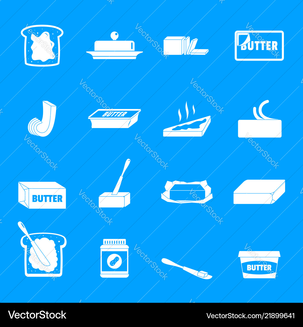 Butter Curl Block Icons setzen einfachen Stil Butter Curl Block Icons setzen einfachen Stil vektorbild