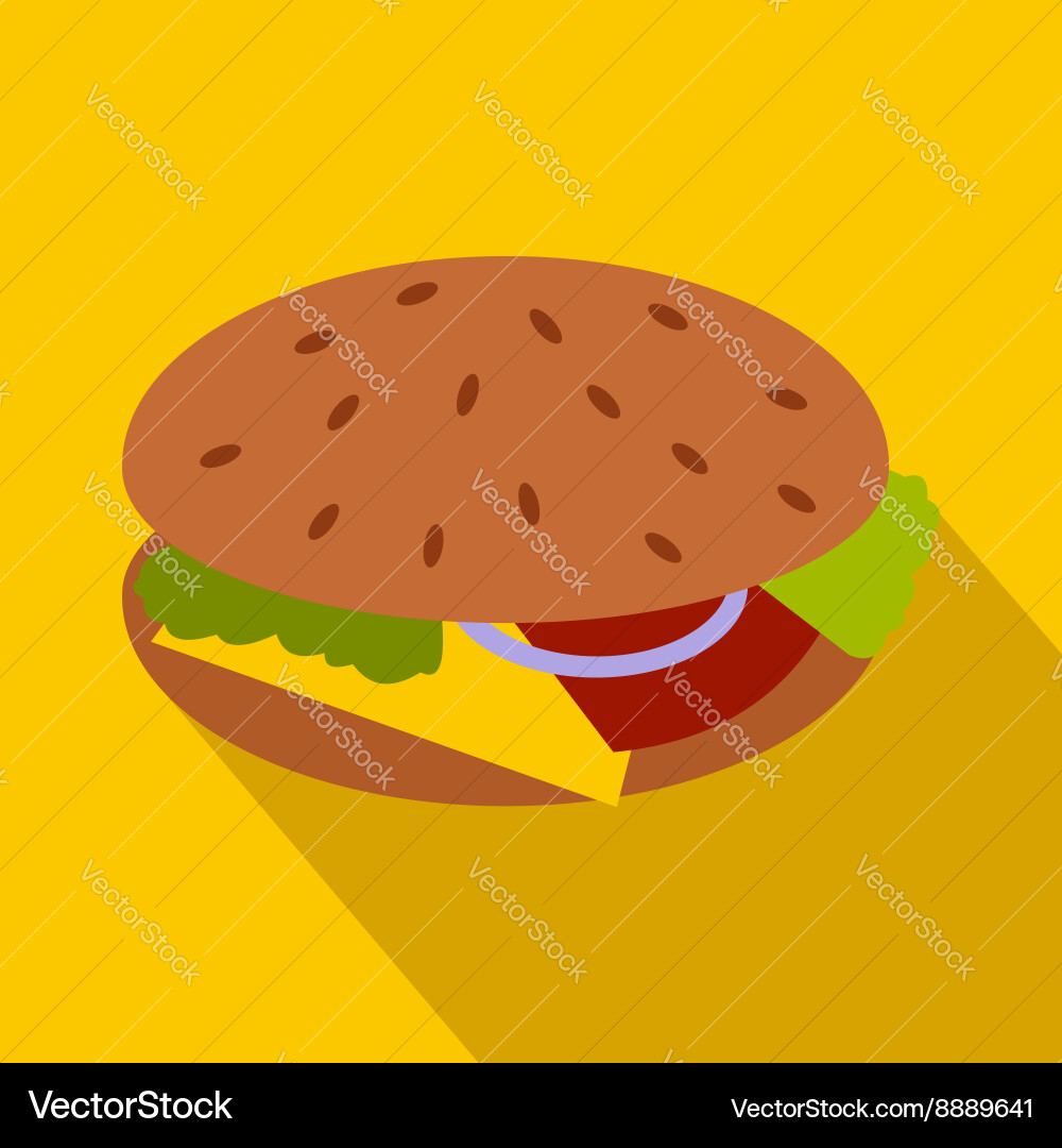 Hamburger icon in flat style vector image