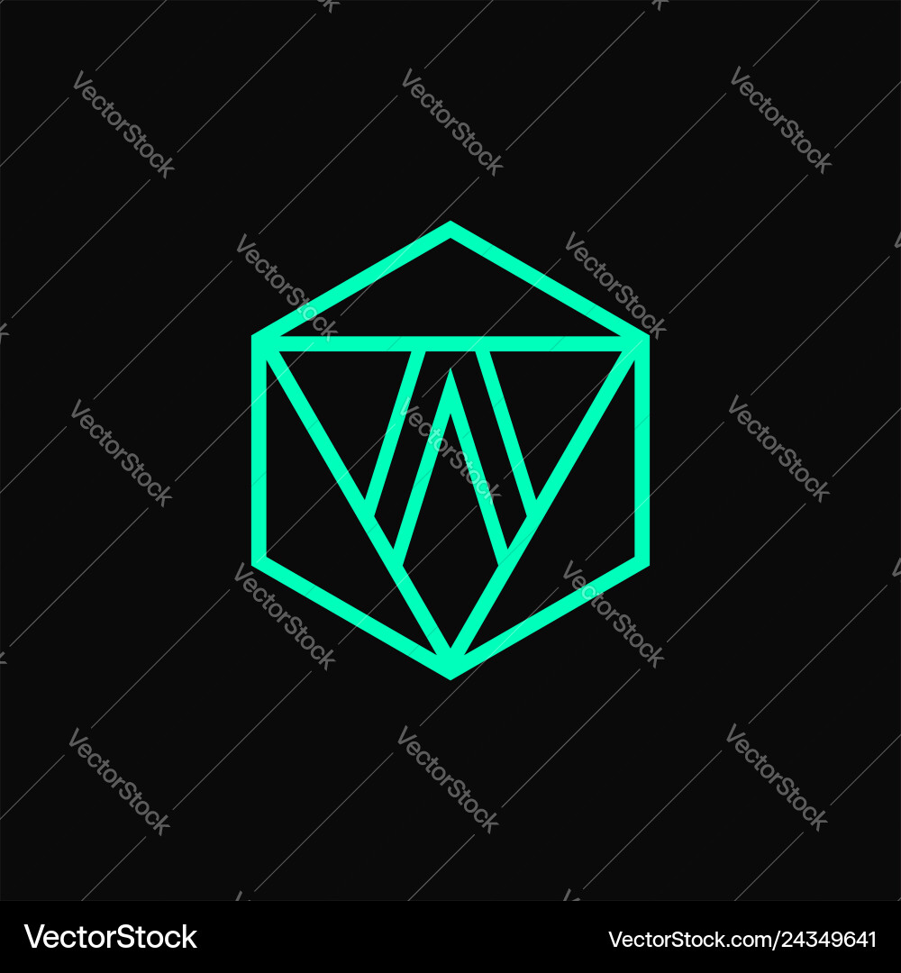 Hexagon a logo Royalty Free Vector Image - VectorStock