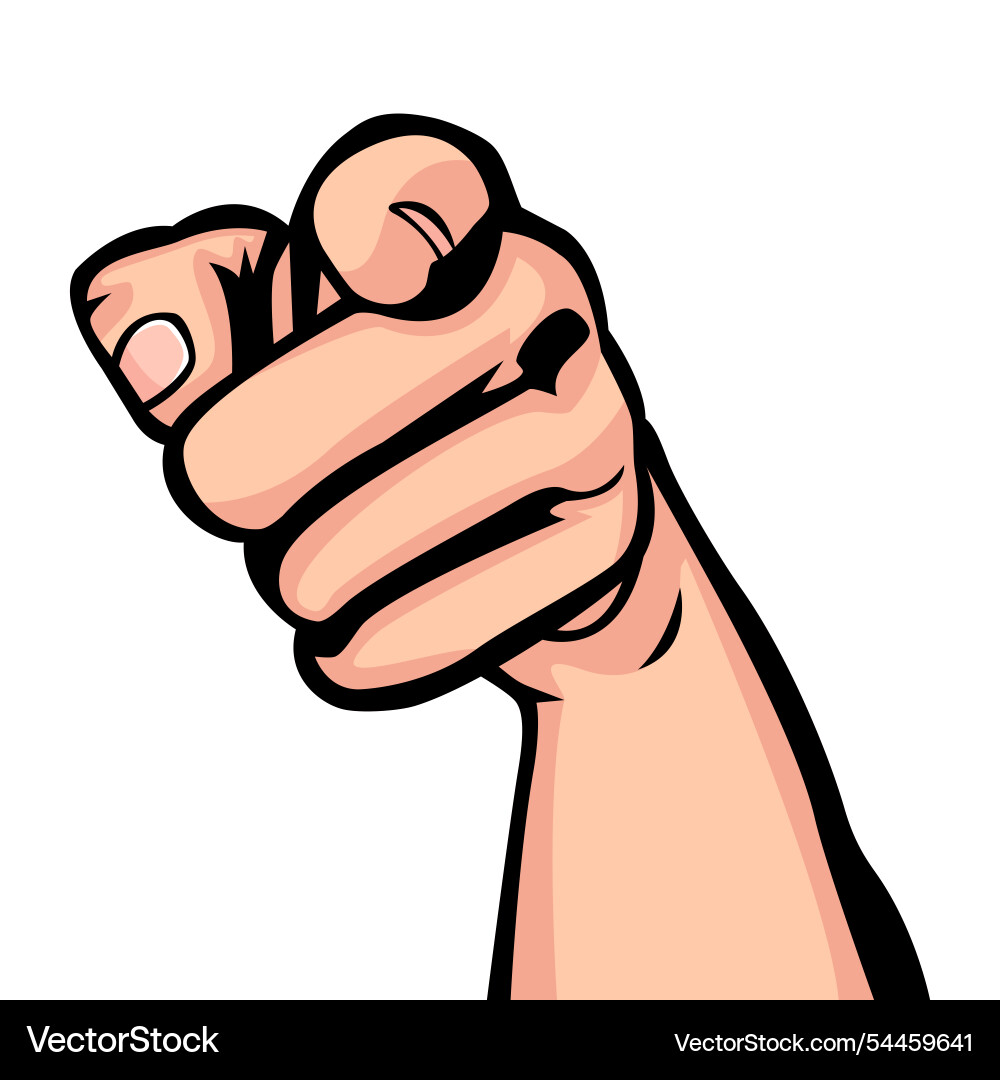 Index finger pointing forward Index finger pointing forward Vector Image