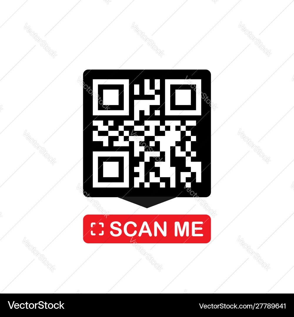 QR Code Scan Me Smartphone vector image