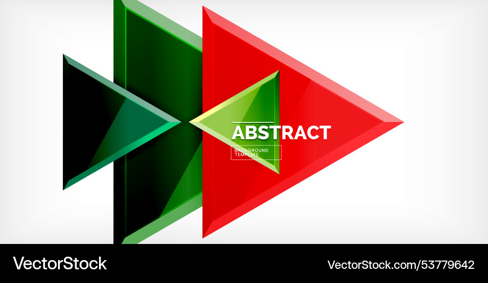 Abstract background - glossy triangles Vector Image