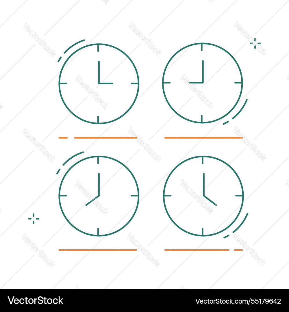 Global timezone clock icon design Vector Image