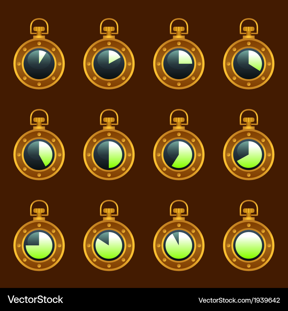 Steampunk Clock Timer vector image