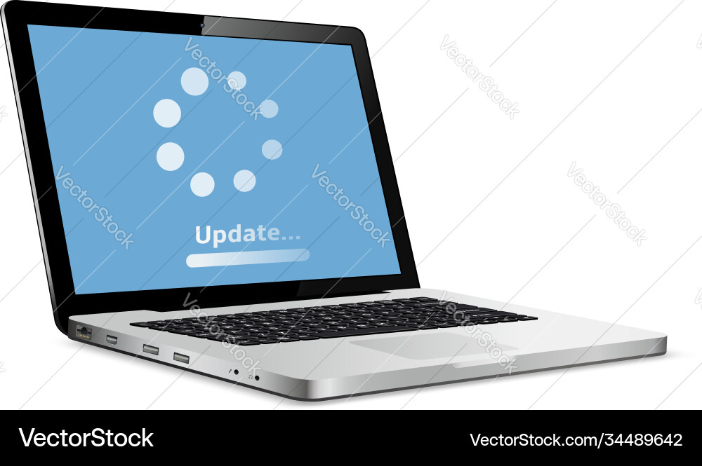 System Software Update Konzept Ladevorgang System Software Update Konzept Ladevorgang vektorbild