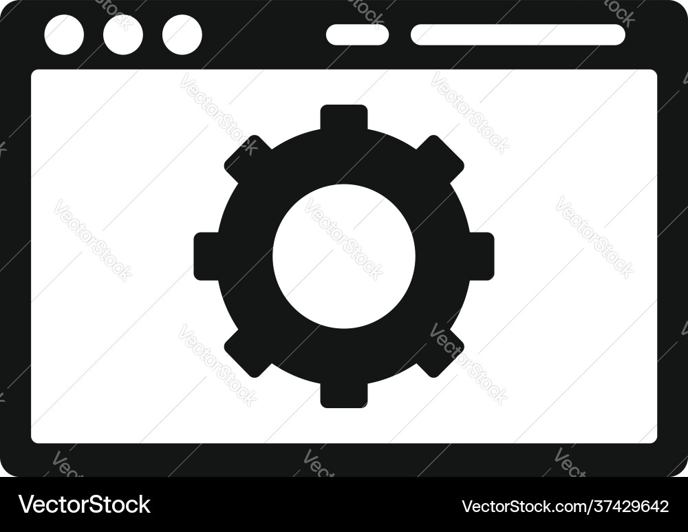 Web page system icon simple style vector image