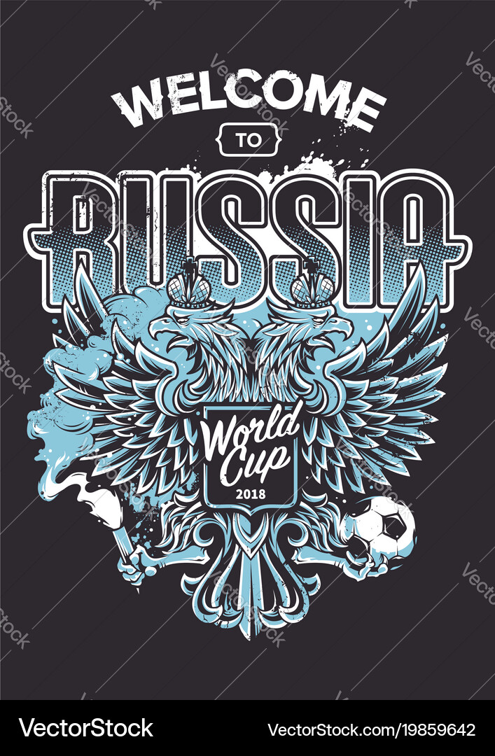 Welcome to russia art Vector Image