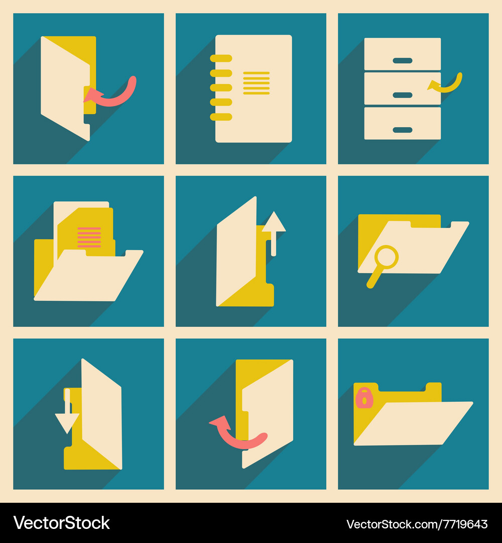 Flat with shadow concept and mobile application Vector Image
