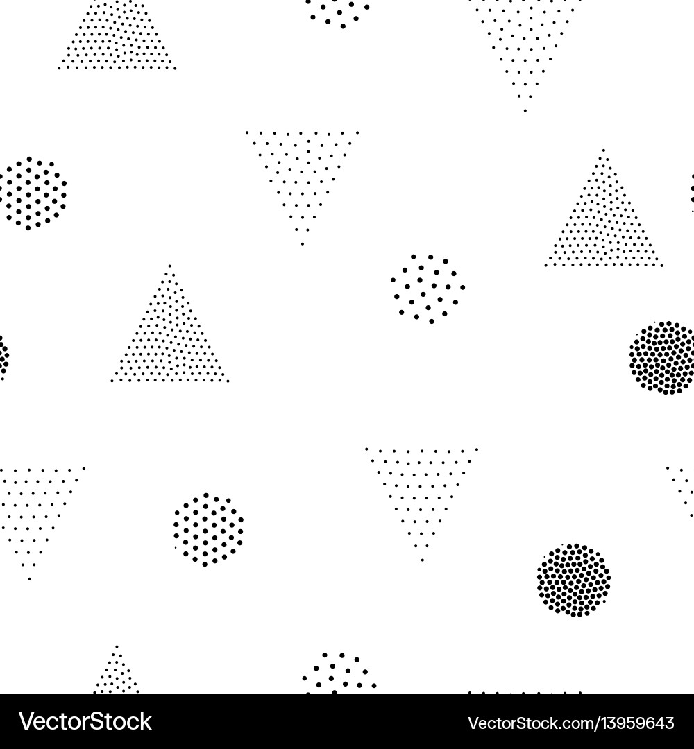 Geometric Pointillist Pattern Vector Image