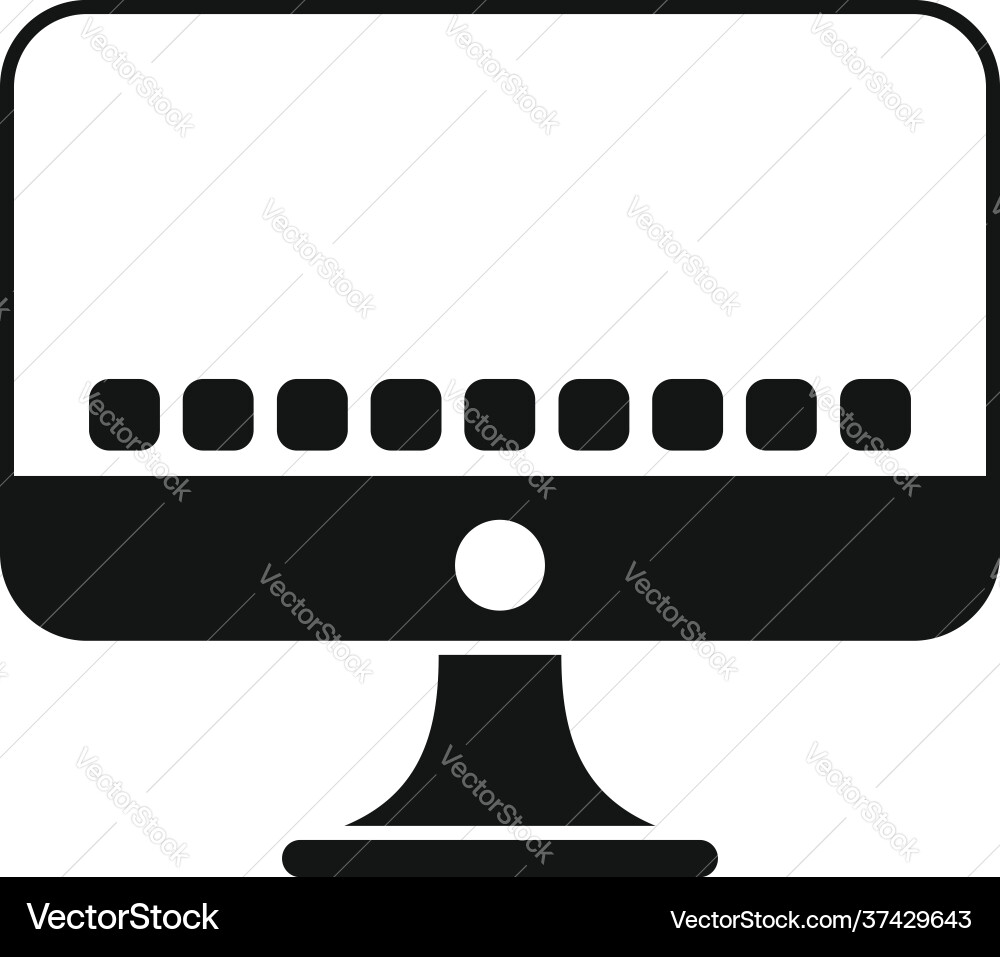 Pc operating system icon simple style Vector Image