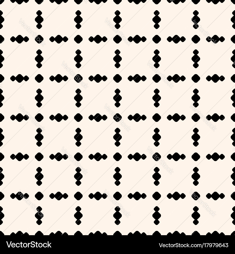 Seamless pattern with circles in square grid vector image