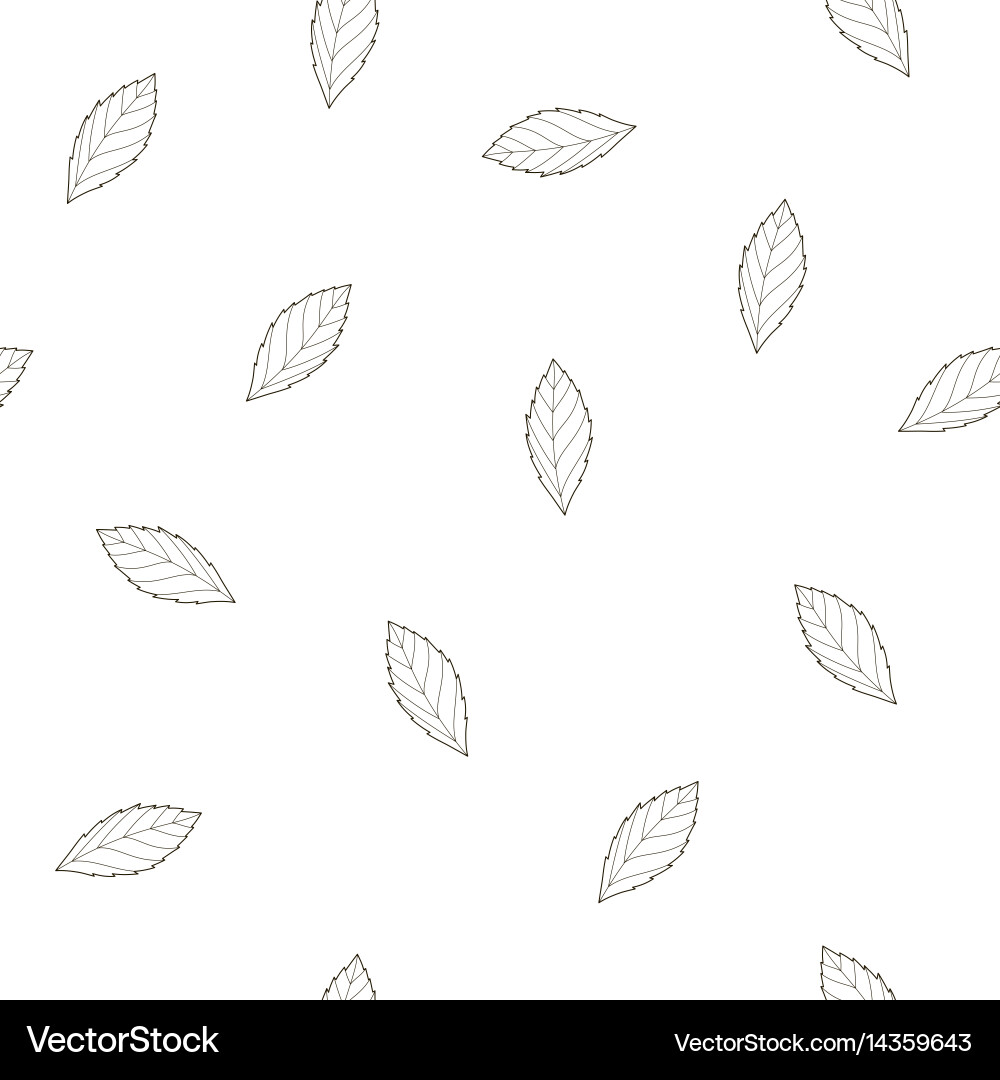 Simple pattern with leaves vector image