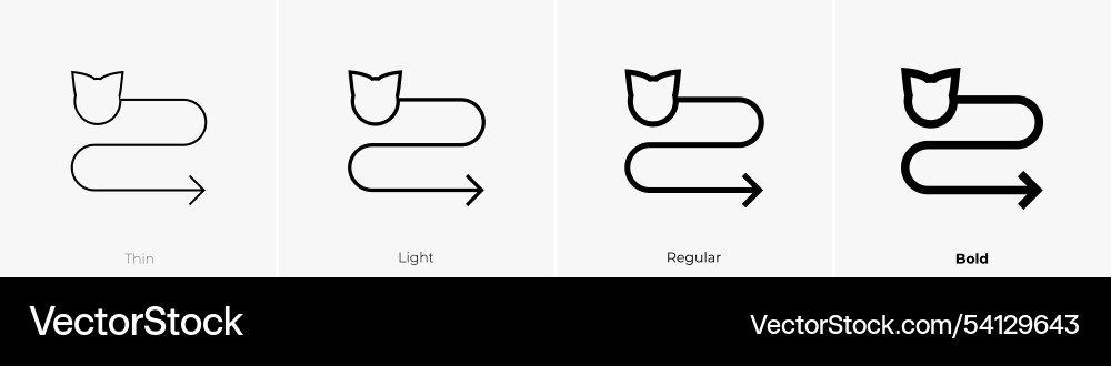 Tracing icon thin light regular and bold style Vector Image