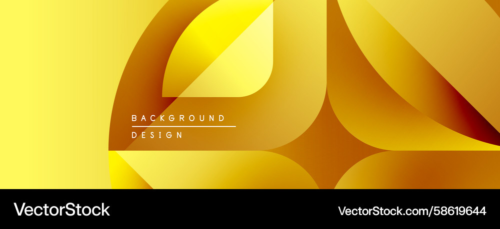 Abstract golden layers create dynamic composition Vector Image