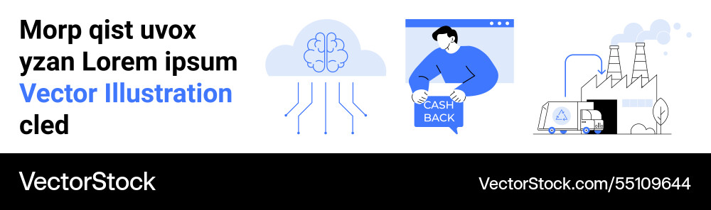 Ai technology secure transactions and industrial Ai technology secure transactions and industrial Vector Image