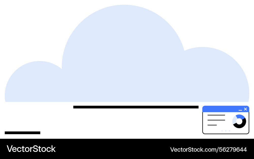 Cloud computing concept with minimalist design Cloud computing concept with minimalist design vector image