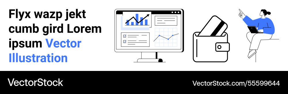 Digital business concept with data analytics e Digital business concept with data analytics e vector image