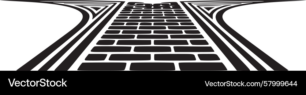 Diverging Path Vector Image