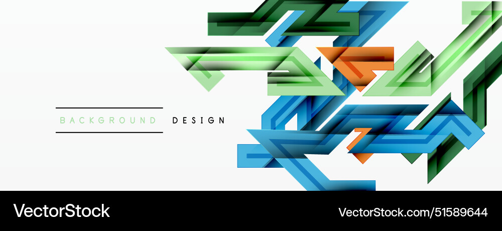 Dynamic lines geometric background Vector Image