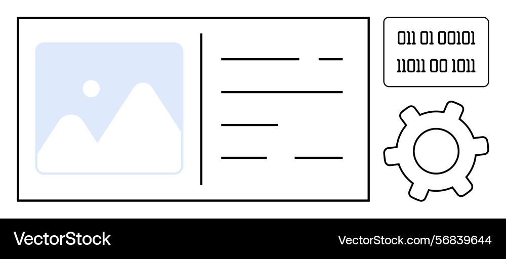 Interface design with gear emphasizing system Interface design with gear emphasizing system vector image