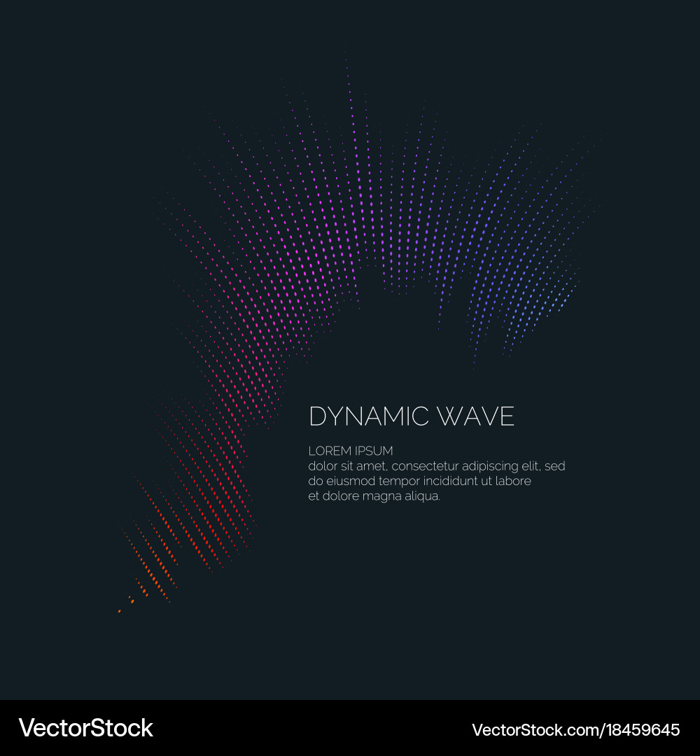 Abstract background with a colored dynamic vector image