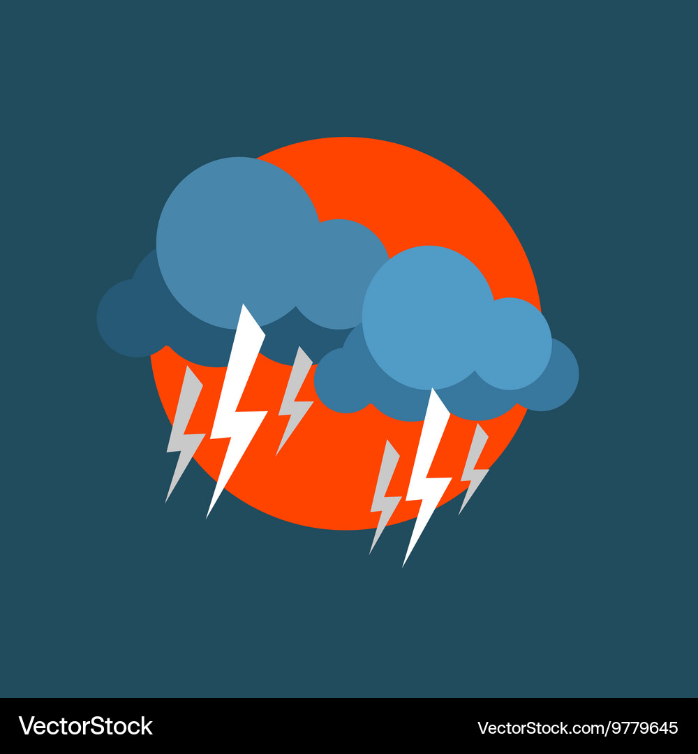 Blitz Storm Sticker Vektorbild