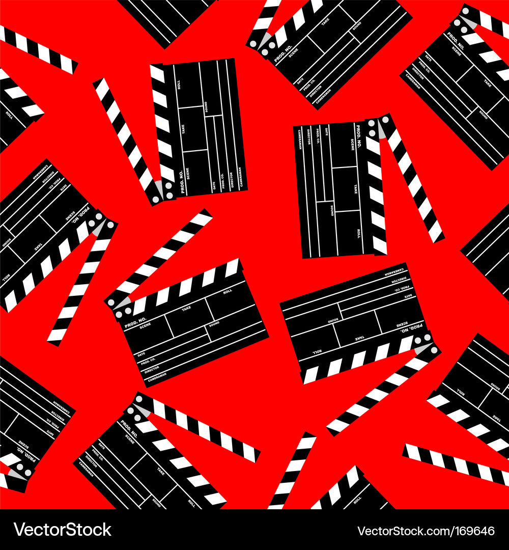 Clapperboard Seamless Pattern Vector Image