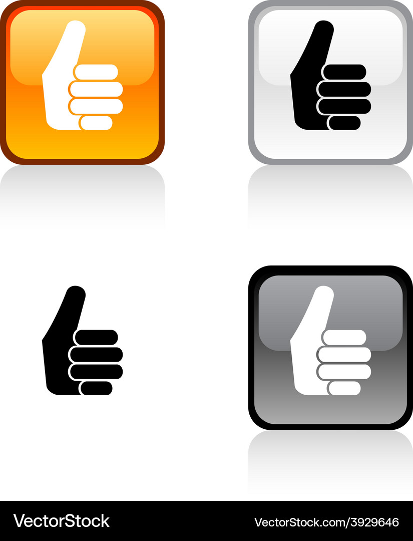 Glossy Square Button Vector Image