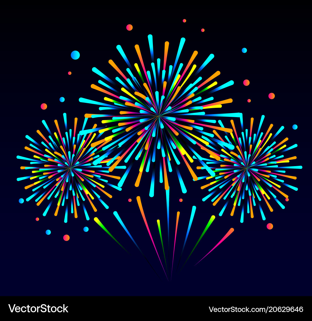Holiday firework independence day of america Holiday firework independence day of america vector image