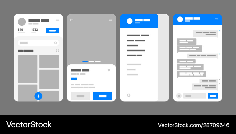 Mobile App Konzept Flussdiagramm mit ui Elementen Mobile App Konzept Flussdiagramm mit ui Elementen vektorbild