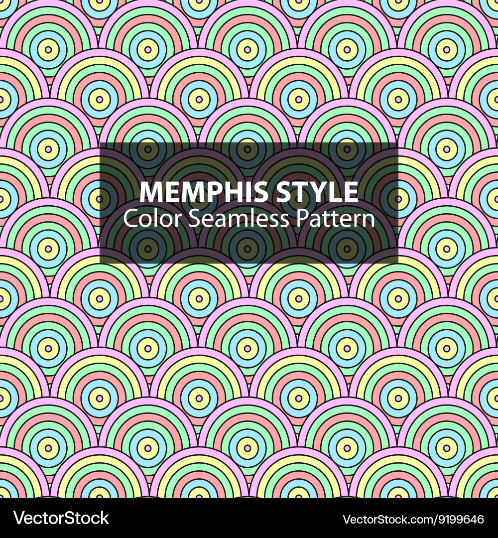 Retro Memphis Circles Pattern vector image