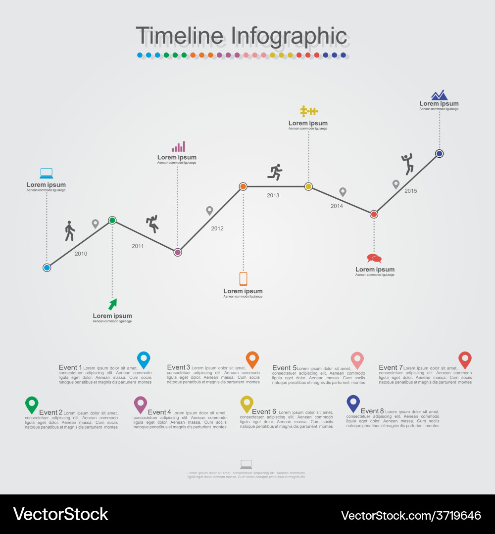 Timeline Icons - Concept Vector Image