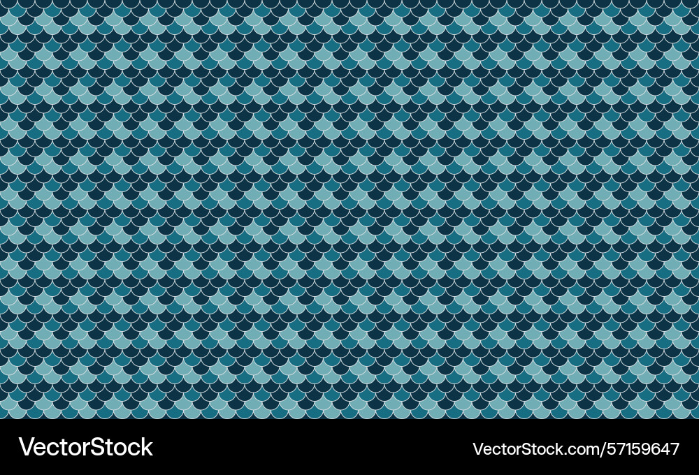 Abstract seamless pattern of overlapping teal Vector Image