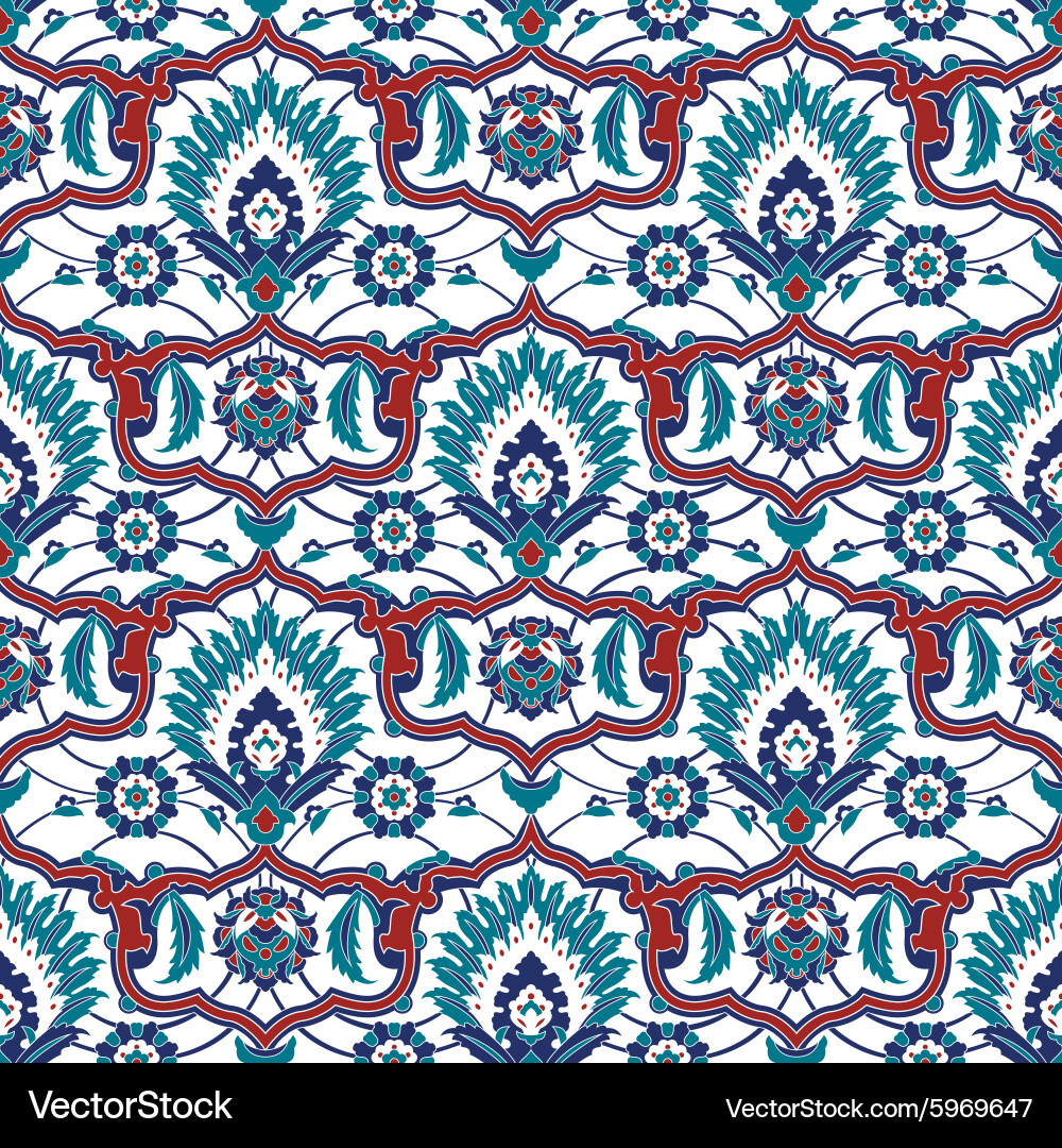 Arabesque seamless pattern Royalty Free Vector Image