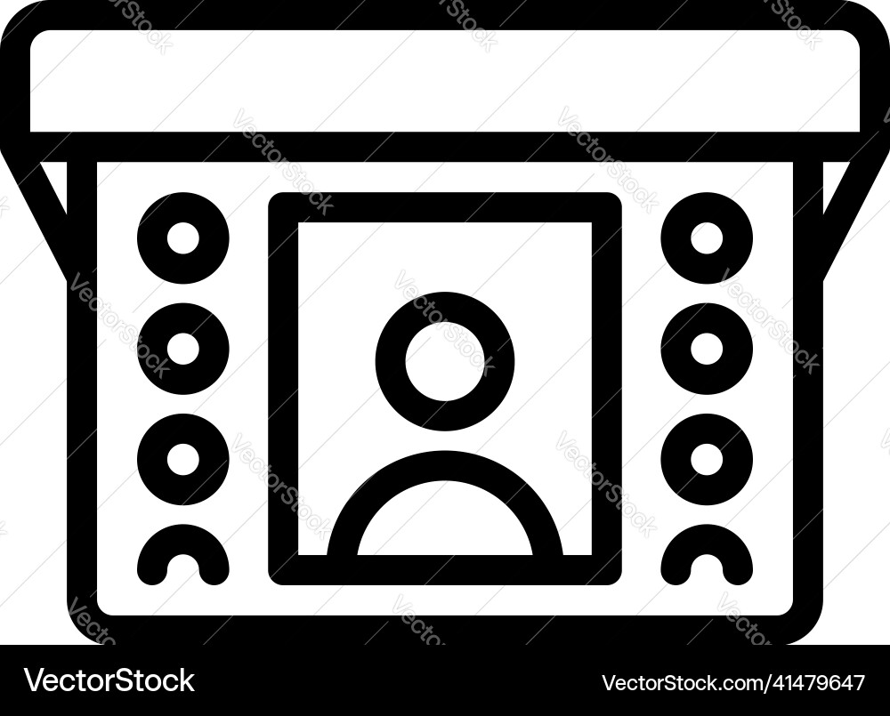 Button video intercom icon outline Button video intercom icon outline vector image