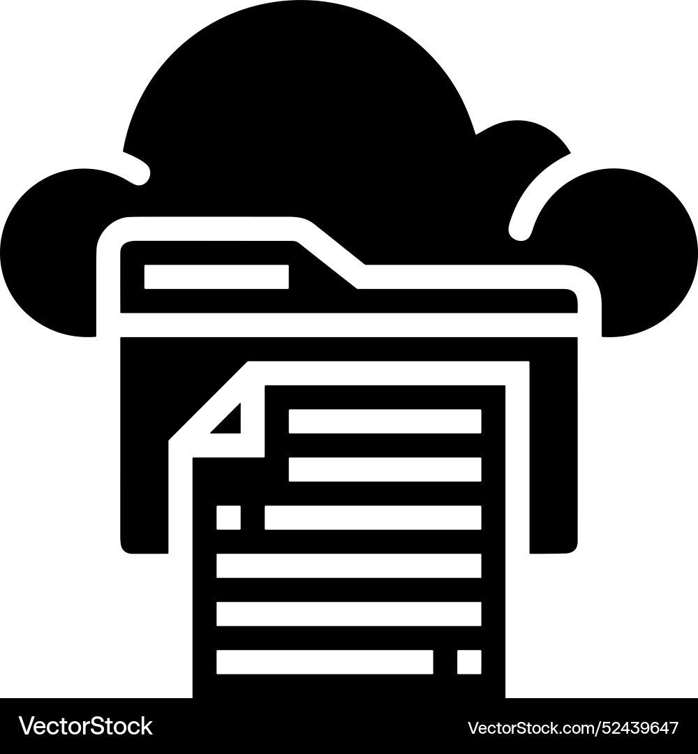 Cloud storage icon symbol image of the database Vector Image